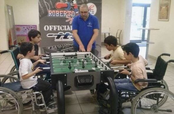 Section handi du club SAFT baby-foot avec Soune
