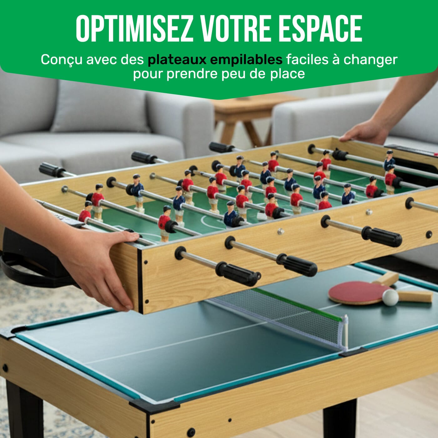 Kery - Table multi-jeux 10 en 1