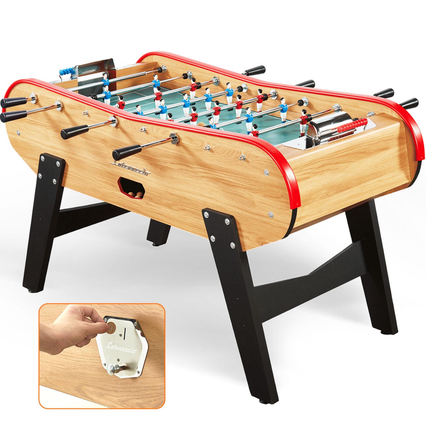 Baby foot Monnayeur de bar en bois clair