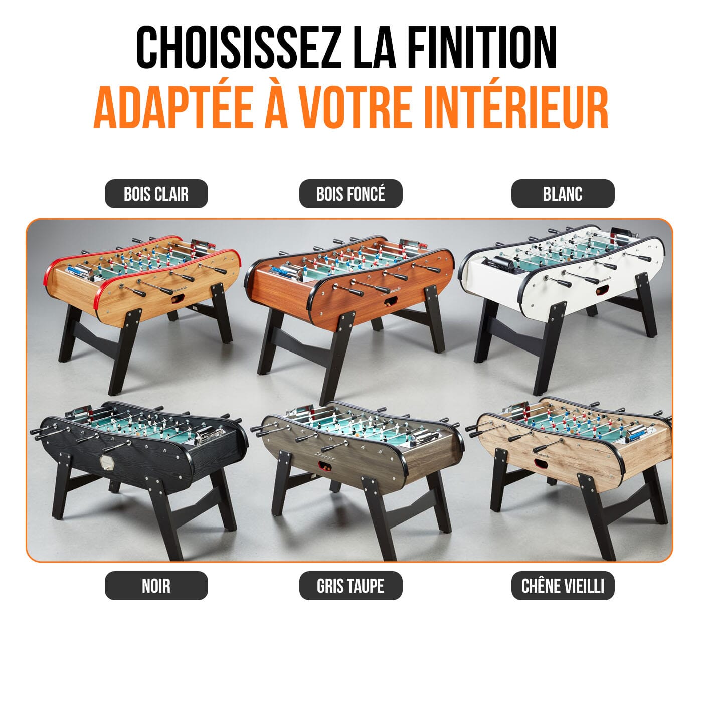 Baby foot monnayeur de bar en bois Noir