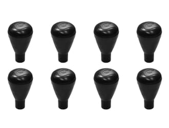 Poignées rondes noires Catenaccio (x8)