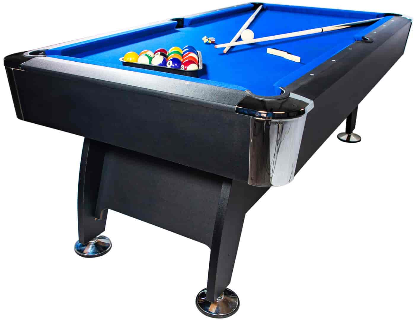 Billard Americain 7FT noir tapis bleu Montgomery