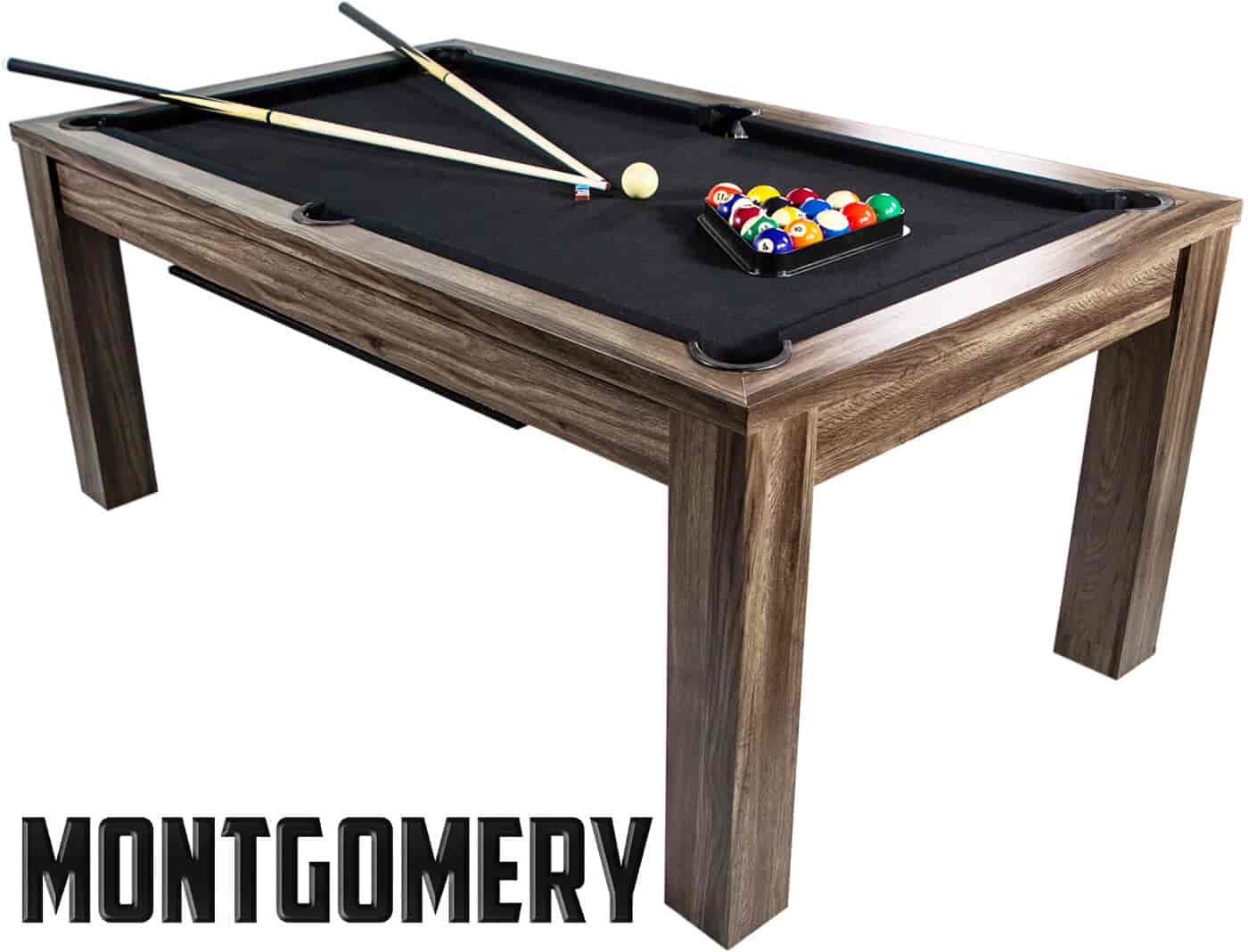 Billard Convertible 6FT taupe tapis noir Montgomery