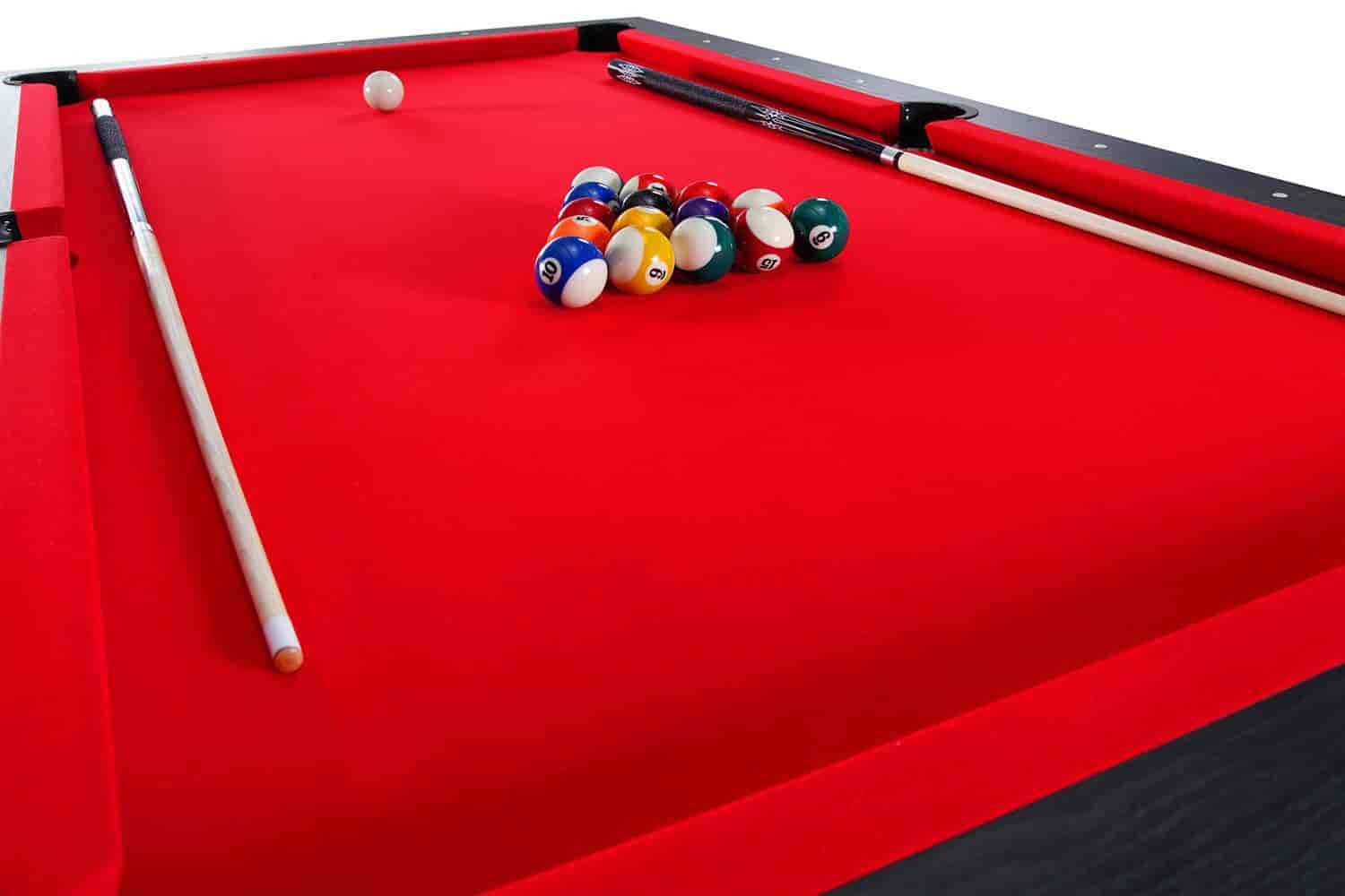 Billard Convertible 6FT noir tapis rouge Montgomery