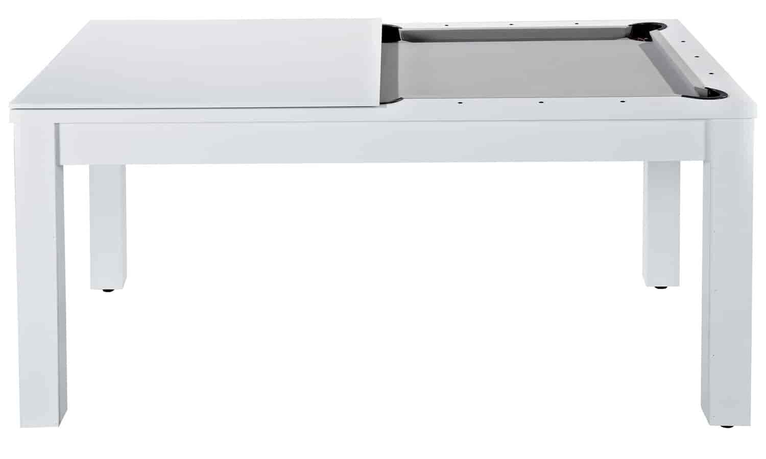 Billard Convertible 7FT blanc tapis gris