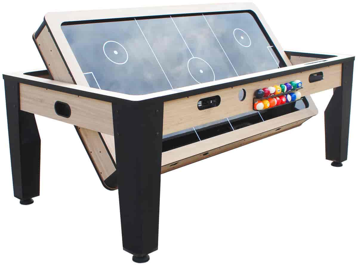 TABLE MULTI JEUX BILLARD CONVERTIBLE AIR HOCKEY INDUSTRIELLE BOIS CLAIR