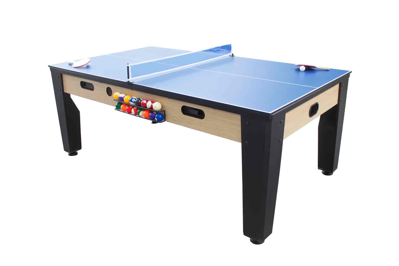 TABLE MULTI JEUX BILLARD CONVERTIBLE AIR HOCKEY INDUSTRIELLE BOIS CLAIR