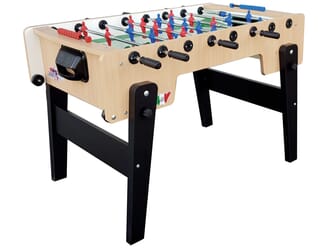 Baby-foot table de Babyfoot pliable dim. 98L x 42l x 62H cm 2 balles  fournies MDF imitation bois et noir à Prix Carrefour