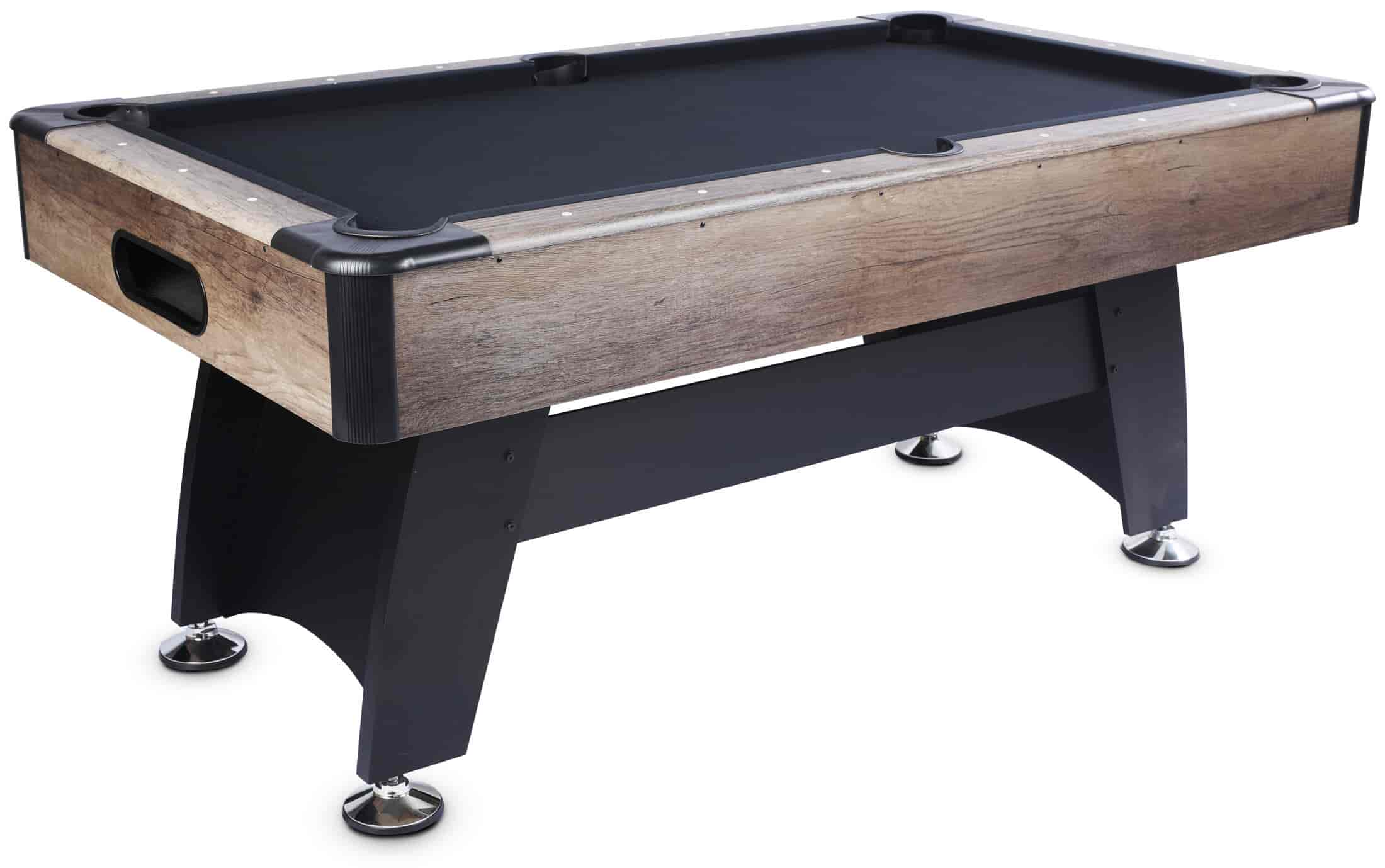 Billard US tapis noir couleur bois industriel