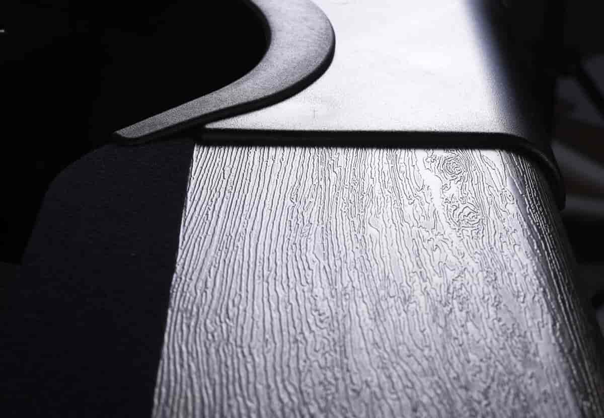 Billard US tapis noir couleur bois industriel