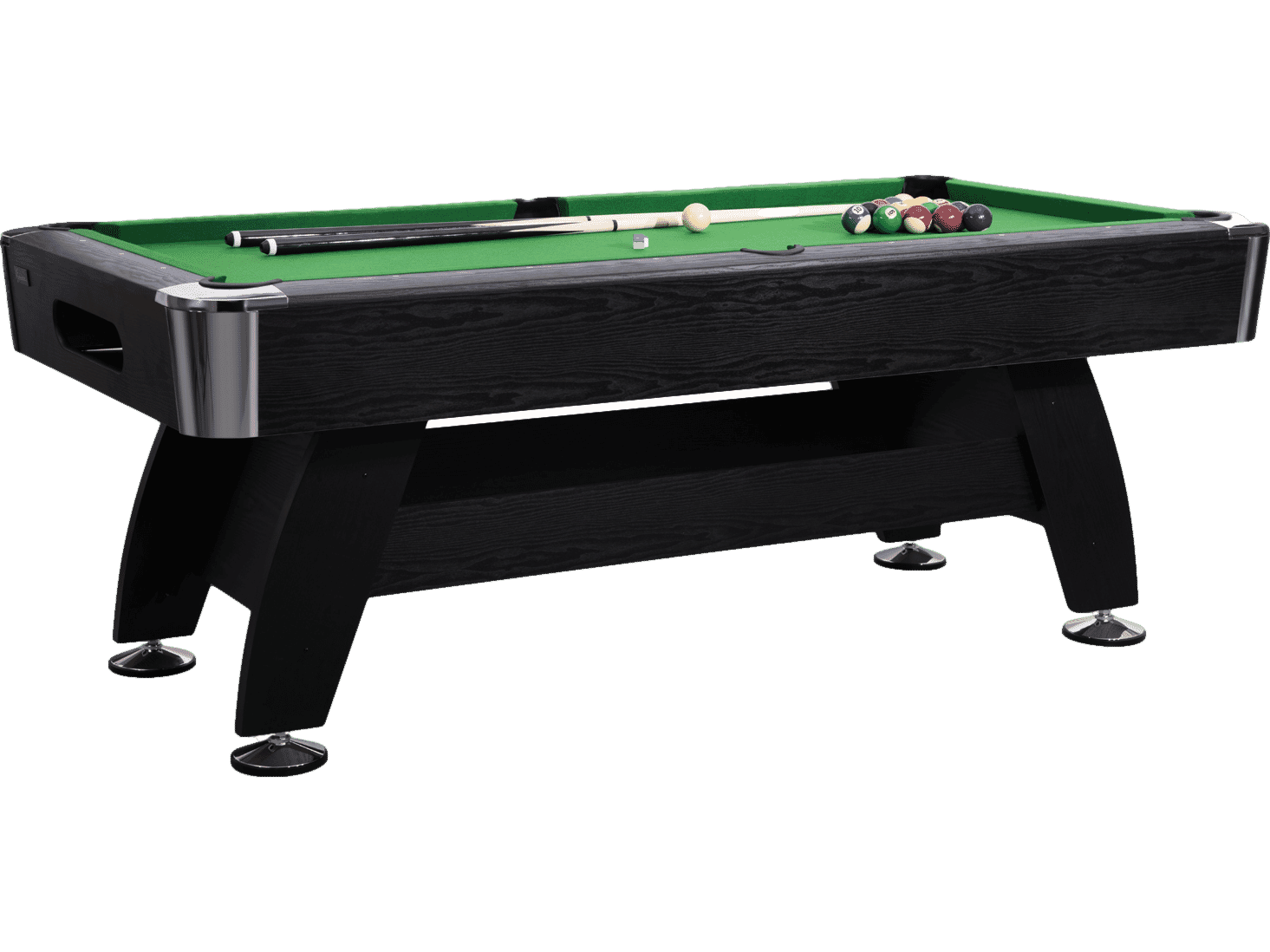 Billard Americain 7FT noir tapis vert Montgomery
