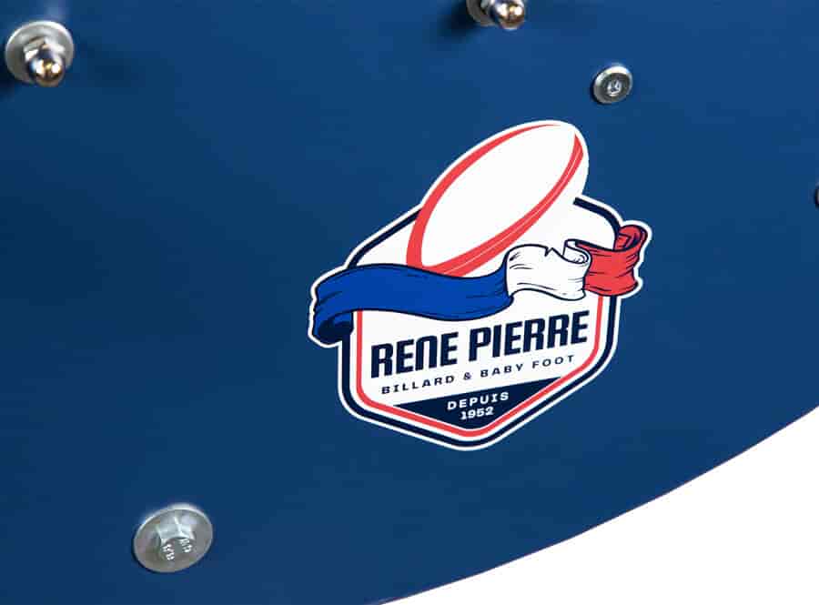 Baby foot René pierre Rugby bleu blanc rouge