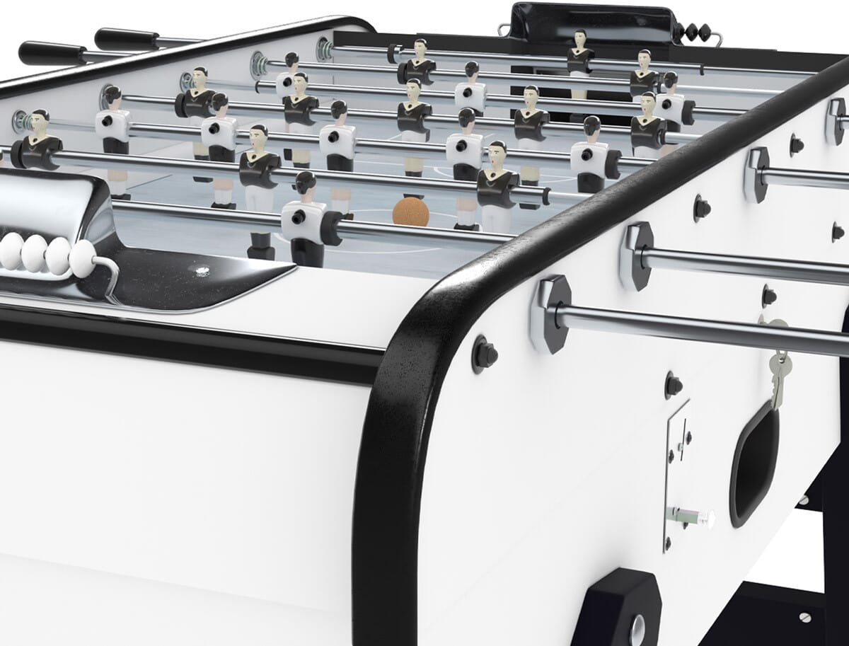 Baby foot Bistrot Blanc avec monnayeur