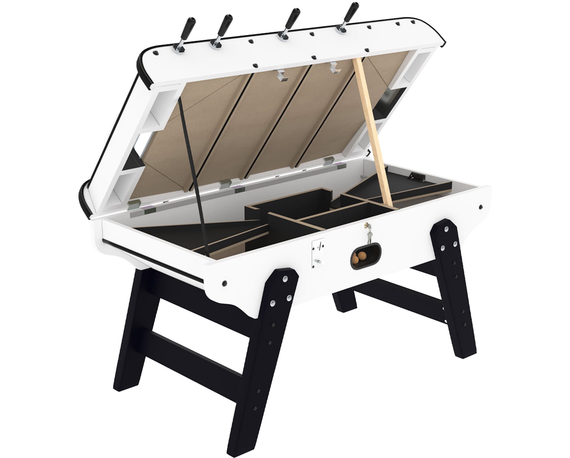 Baby foot Bistrot Blanc avec monnayeur