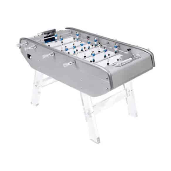 Baby Foot Bonzini B90 Pieds Transparents Gris Métallisé