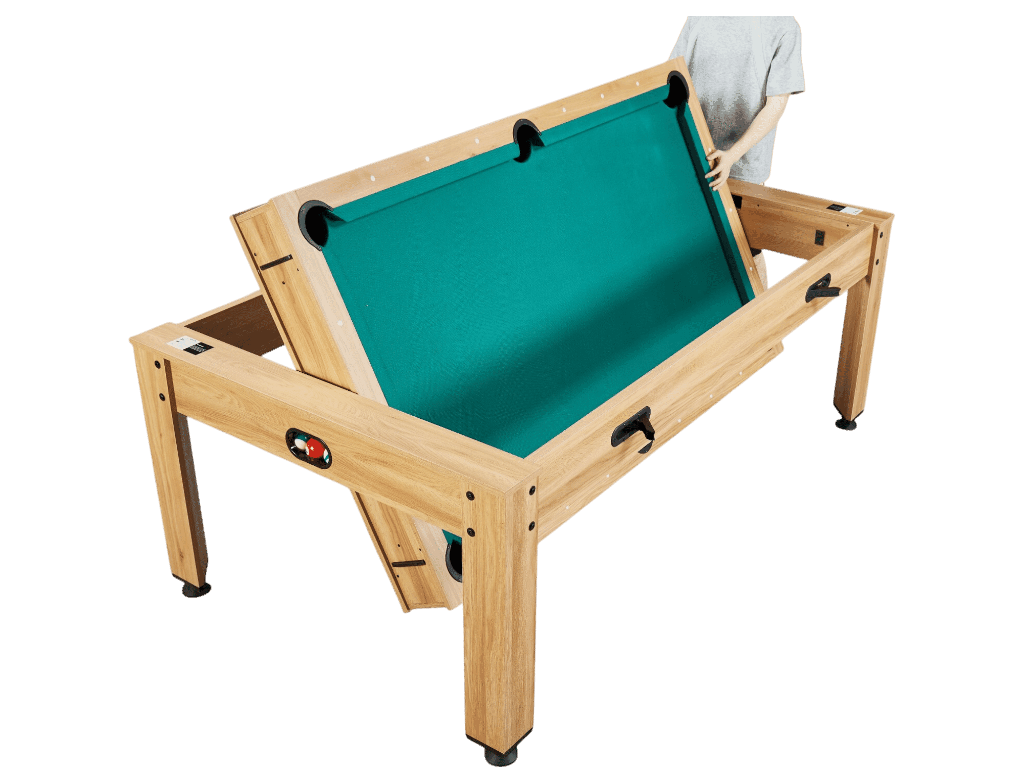 Table Multi Pro Rotative Adulte 7FT - Bois Clair