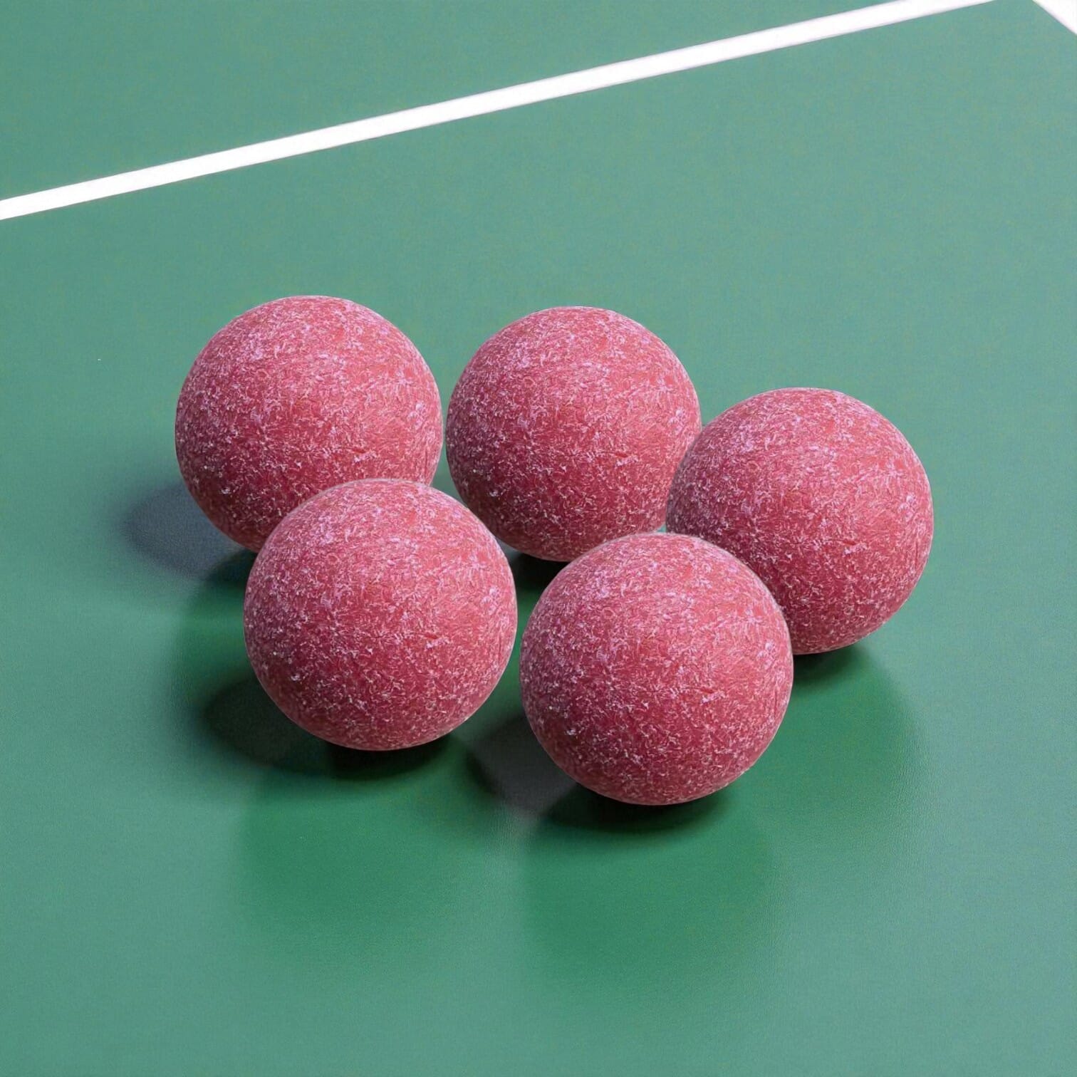 Lot 5 balles babyfoot de compétition rouges