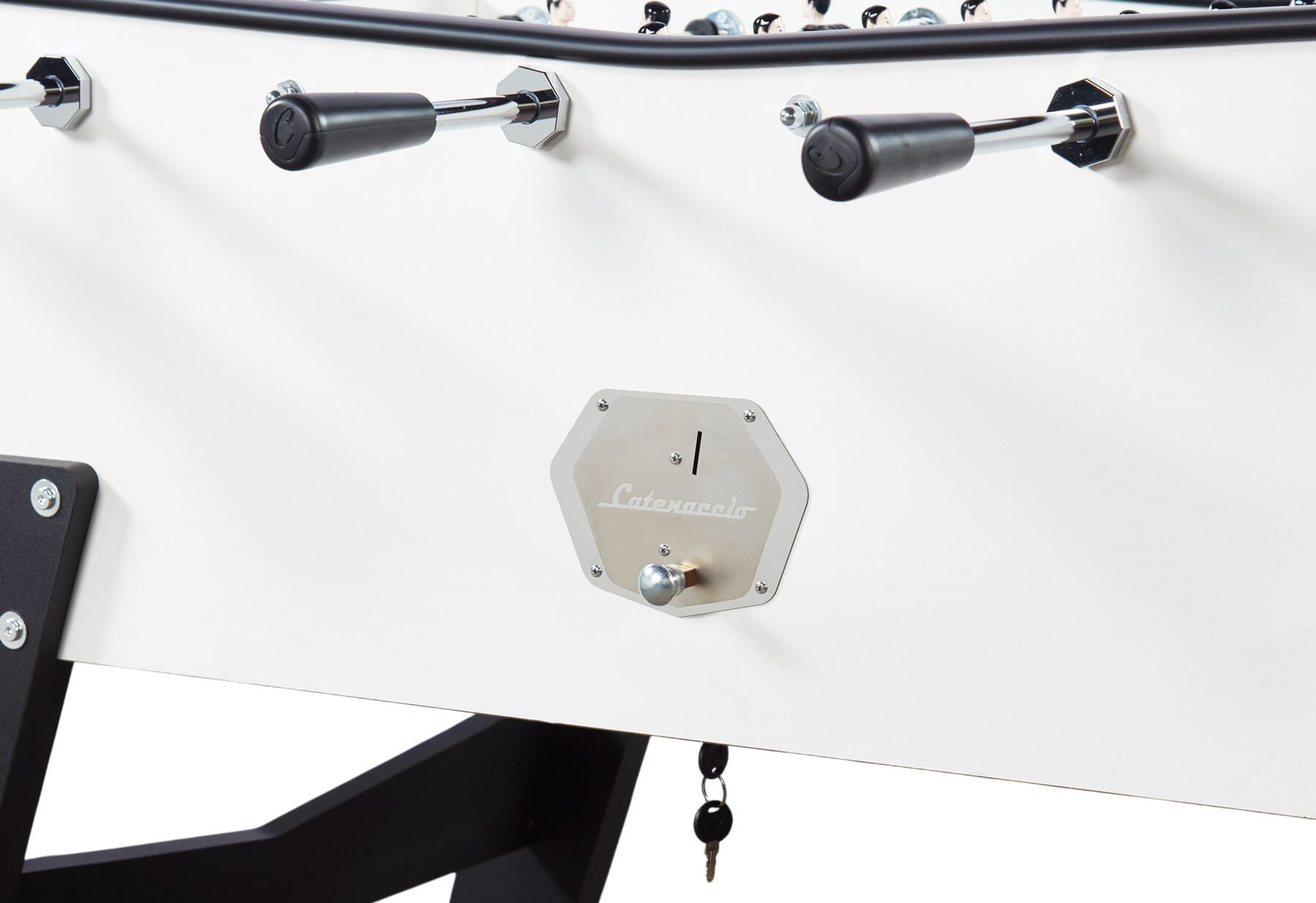 Baby foot de bar en bois Blanc monnayeur