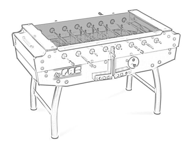 Baby-foot FAS avec Vitre Protection et Monnayeur