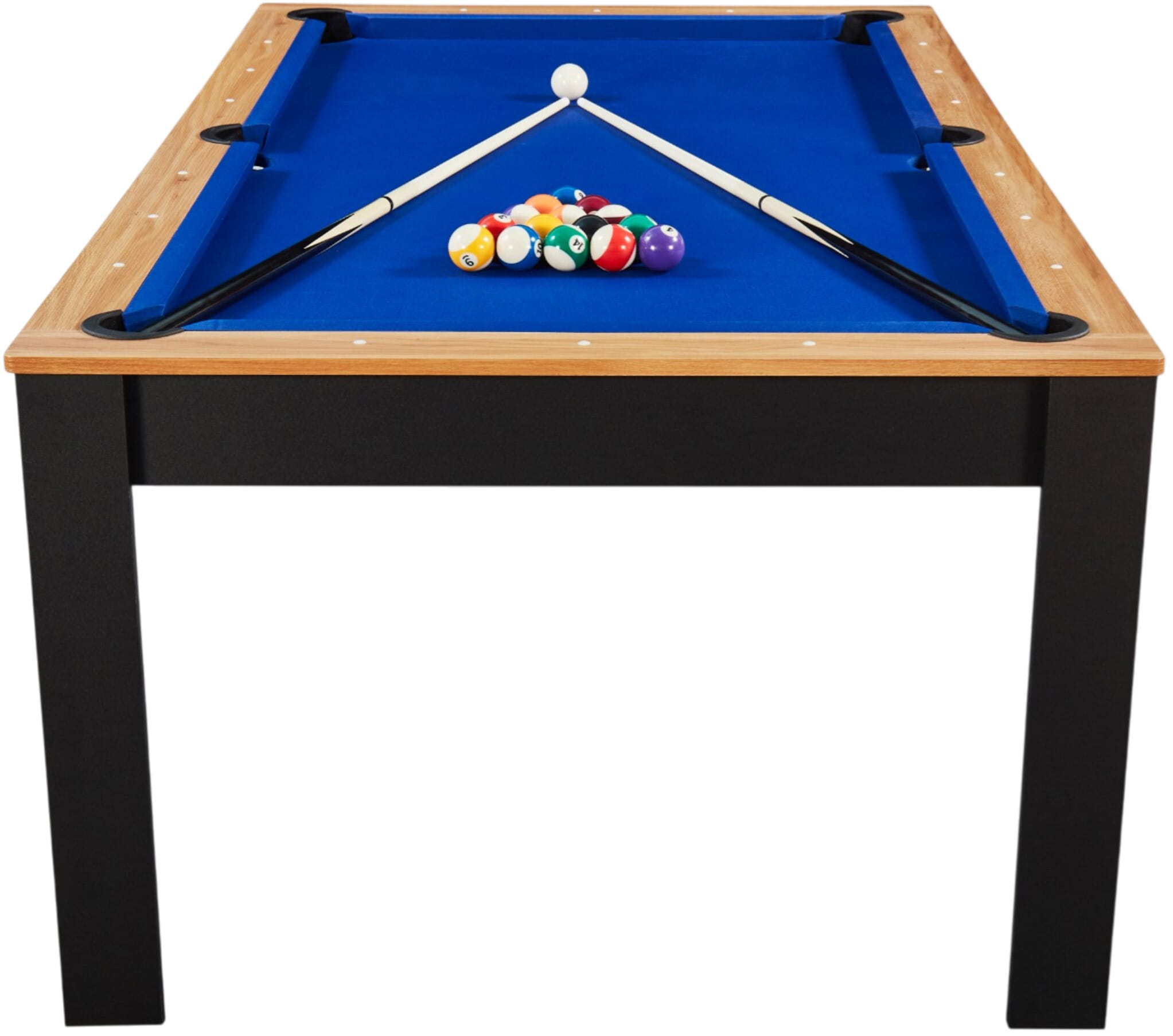 Billard Preggo convertible noir et bois tapis bleu