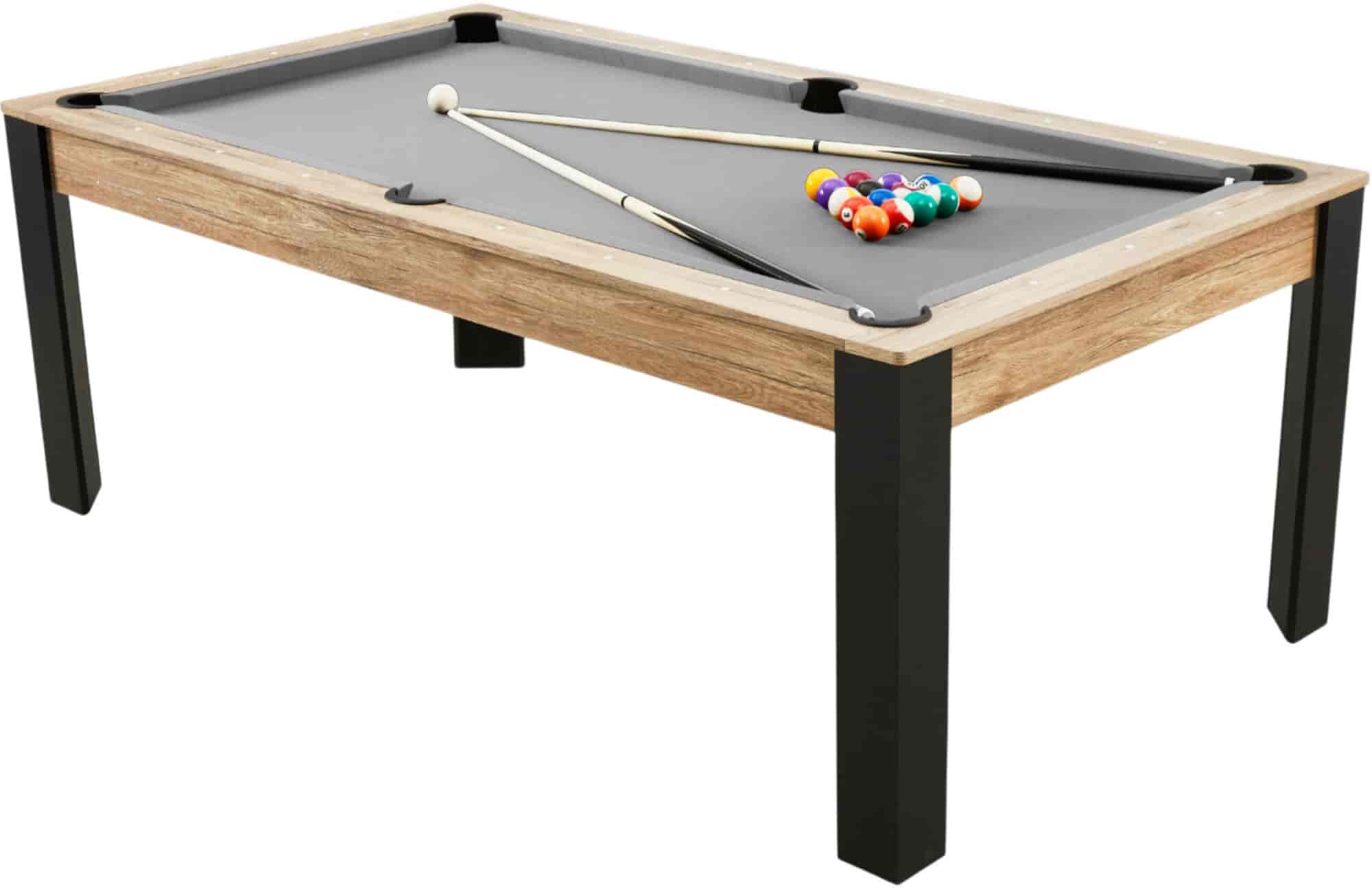 Table billard convertible 7 FT Catenaccio Industriel et tapis gris