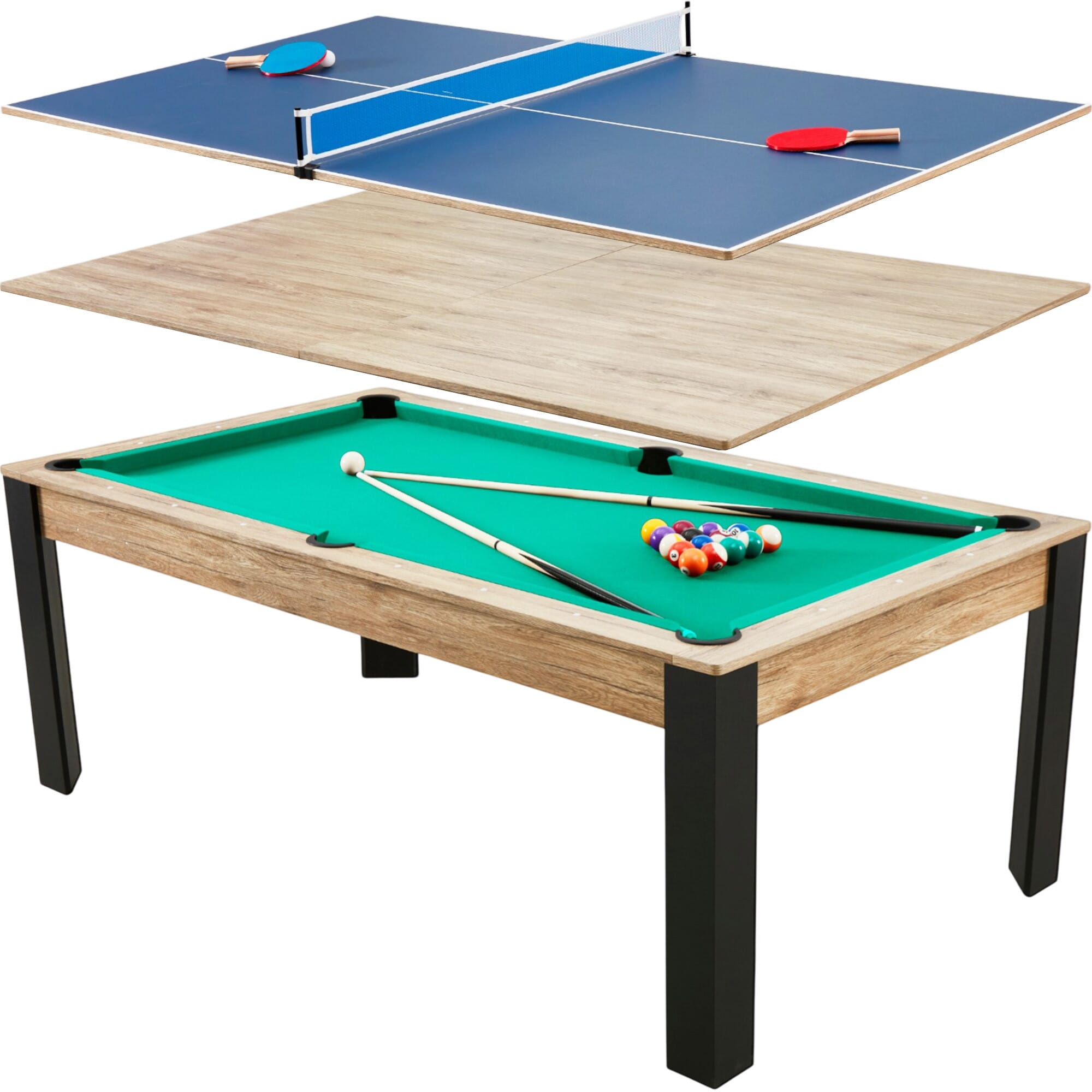 Billard preggo convertible Indus 7 FT tapis vert