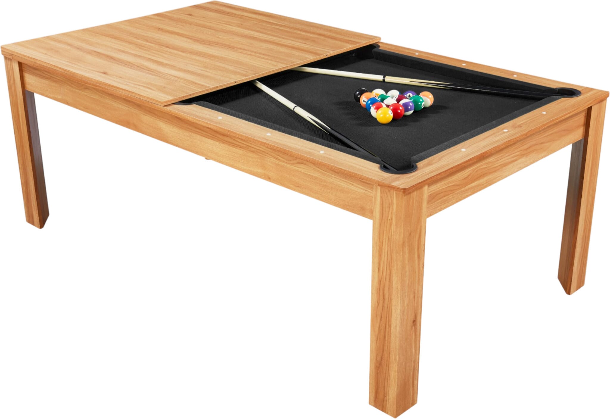 Billard Preggo convertible Bois clair tapis noir