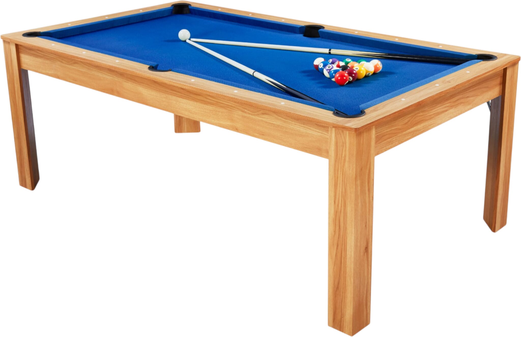 Billard Preggo convertible Bois clair tapis bleu