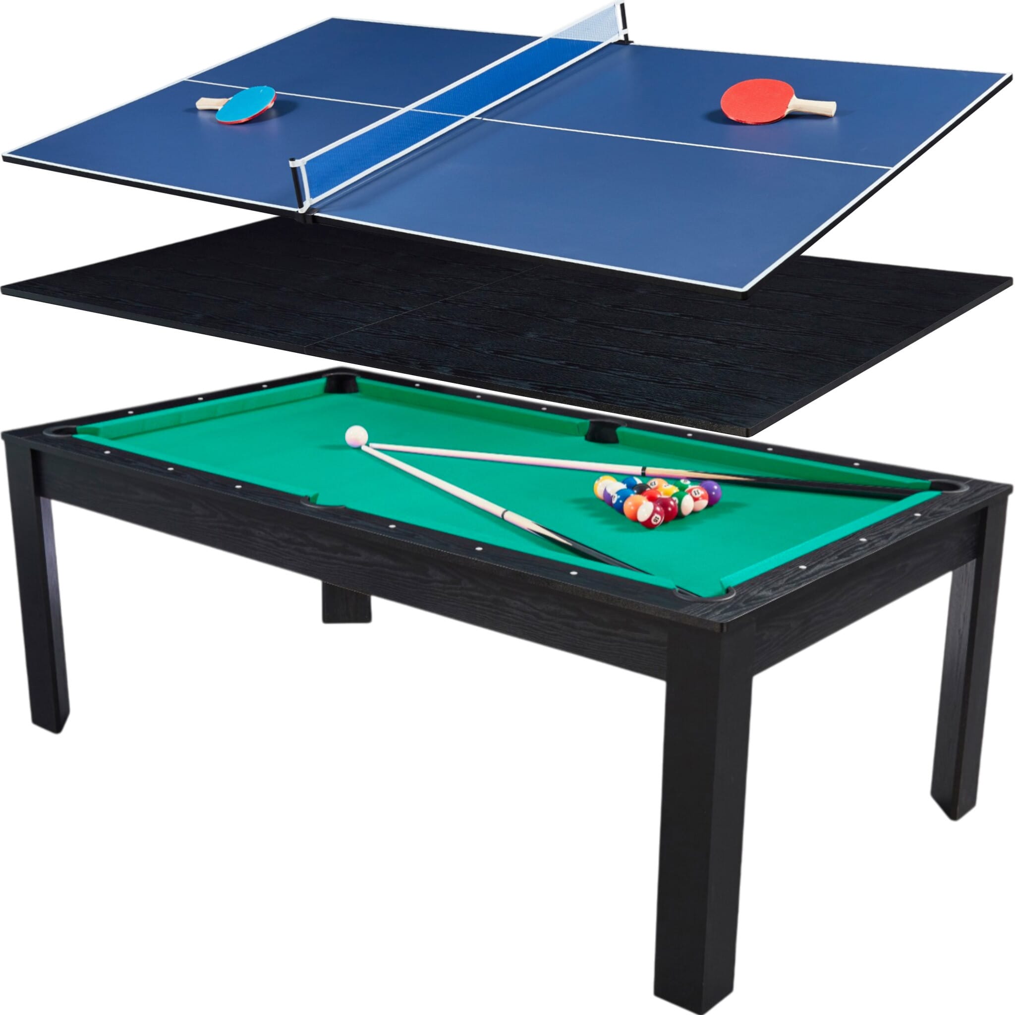 Billard Preggo convertible Noir tapis vert