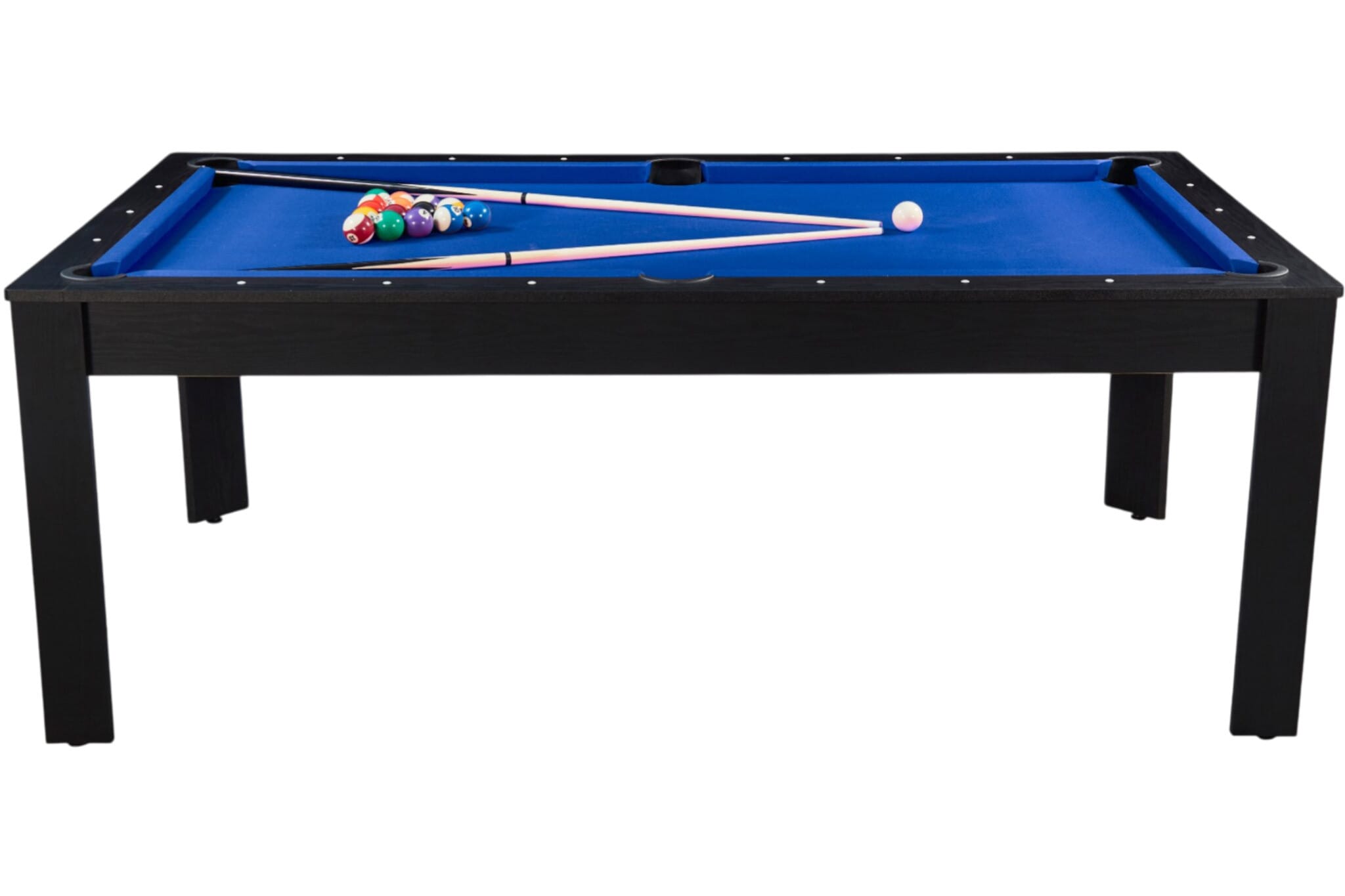 Billard Preggo convertible Noir tapis bleu