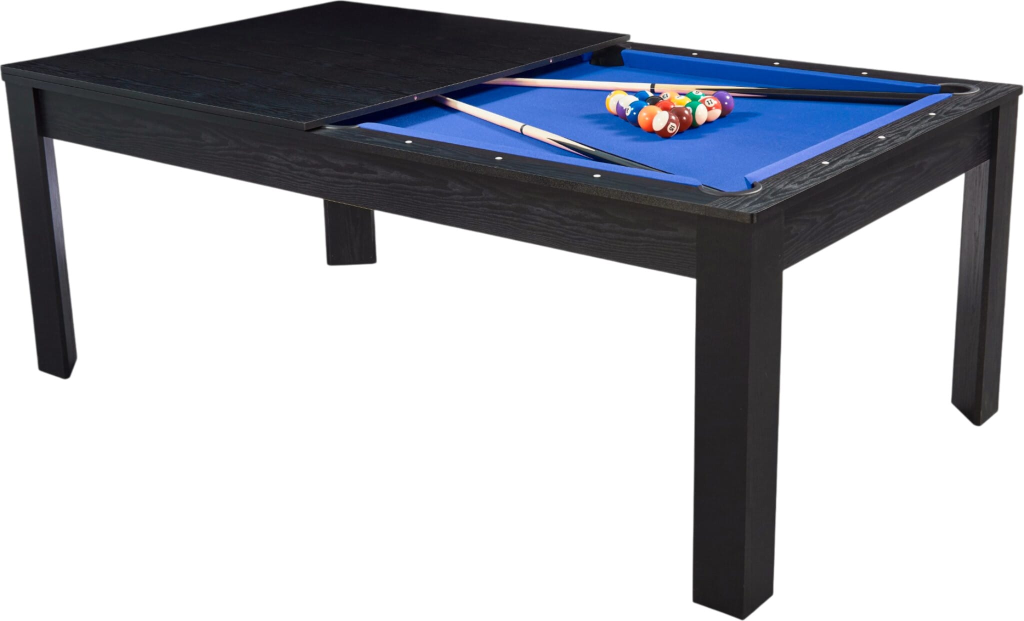 Billard Preggo convertible Noir tapis bleu