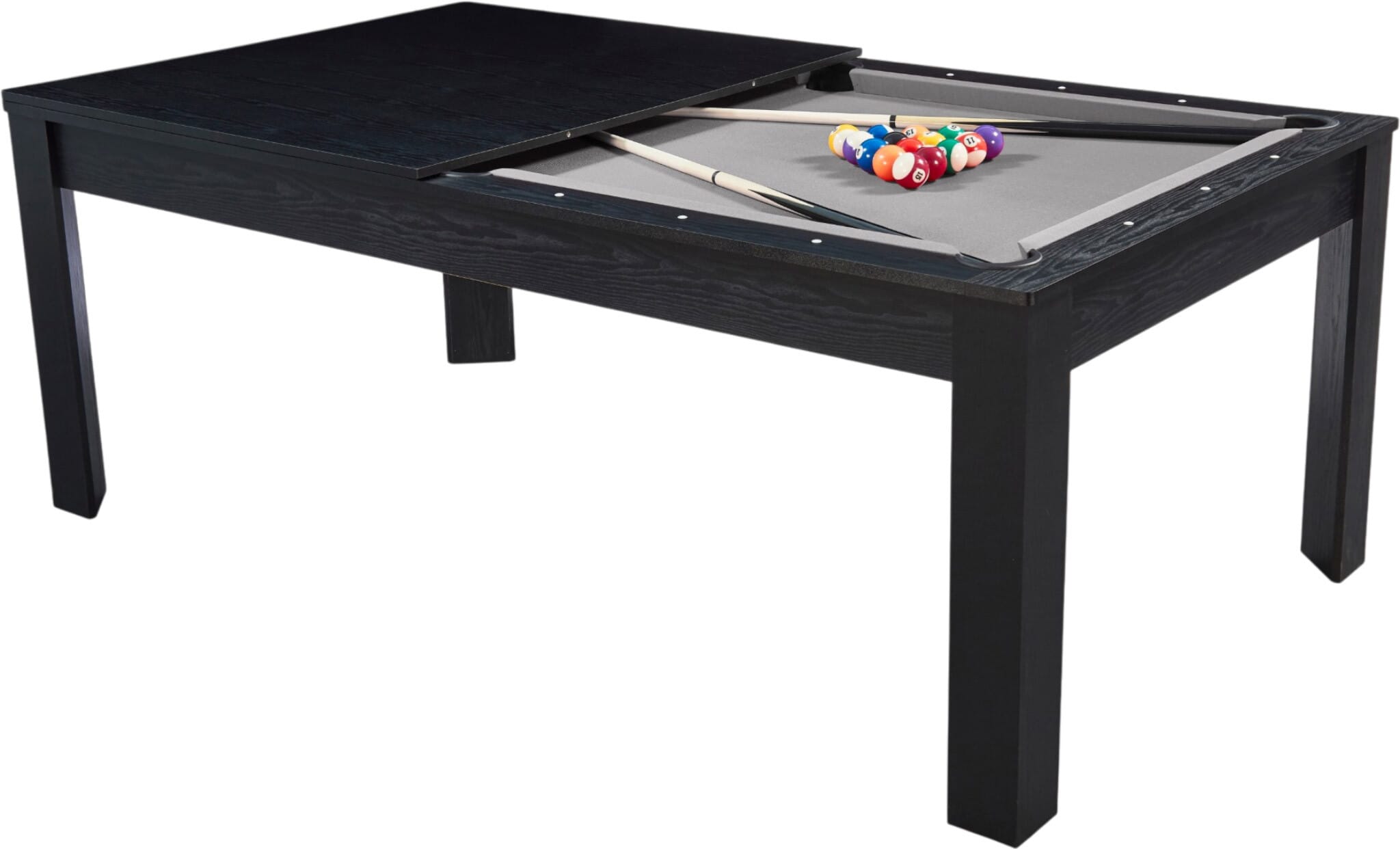 Billard Preggo convertible Noir tapis gris