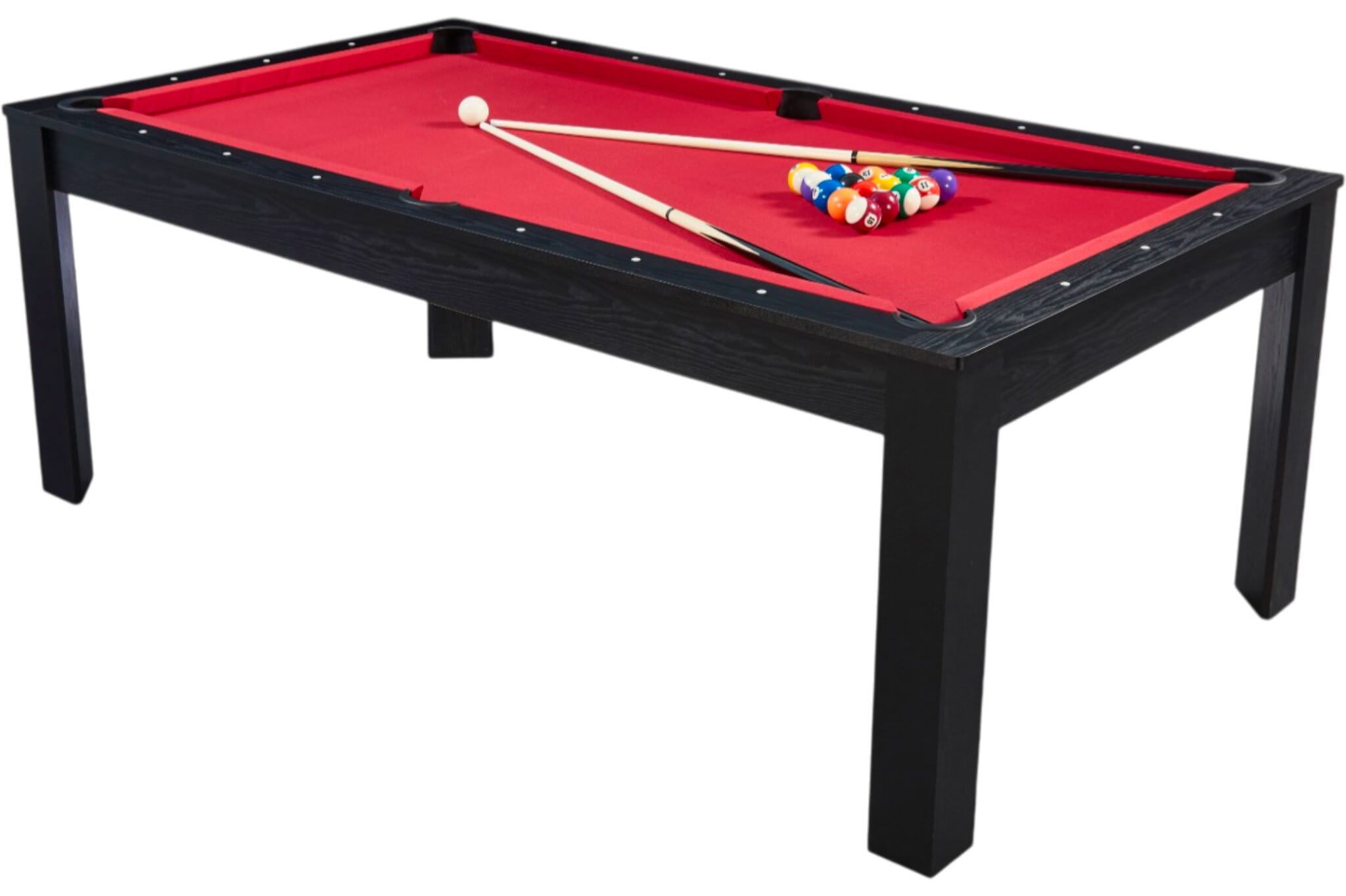 Billard Preggo convertible Noir tapis rouge