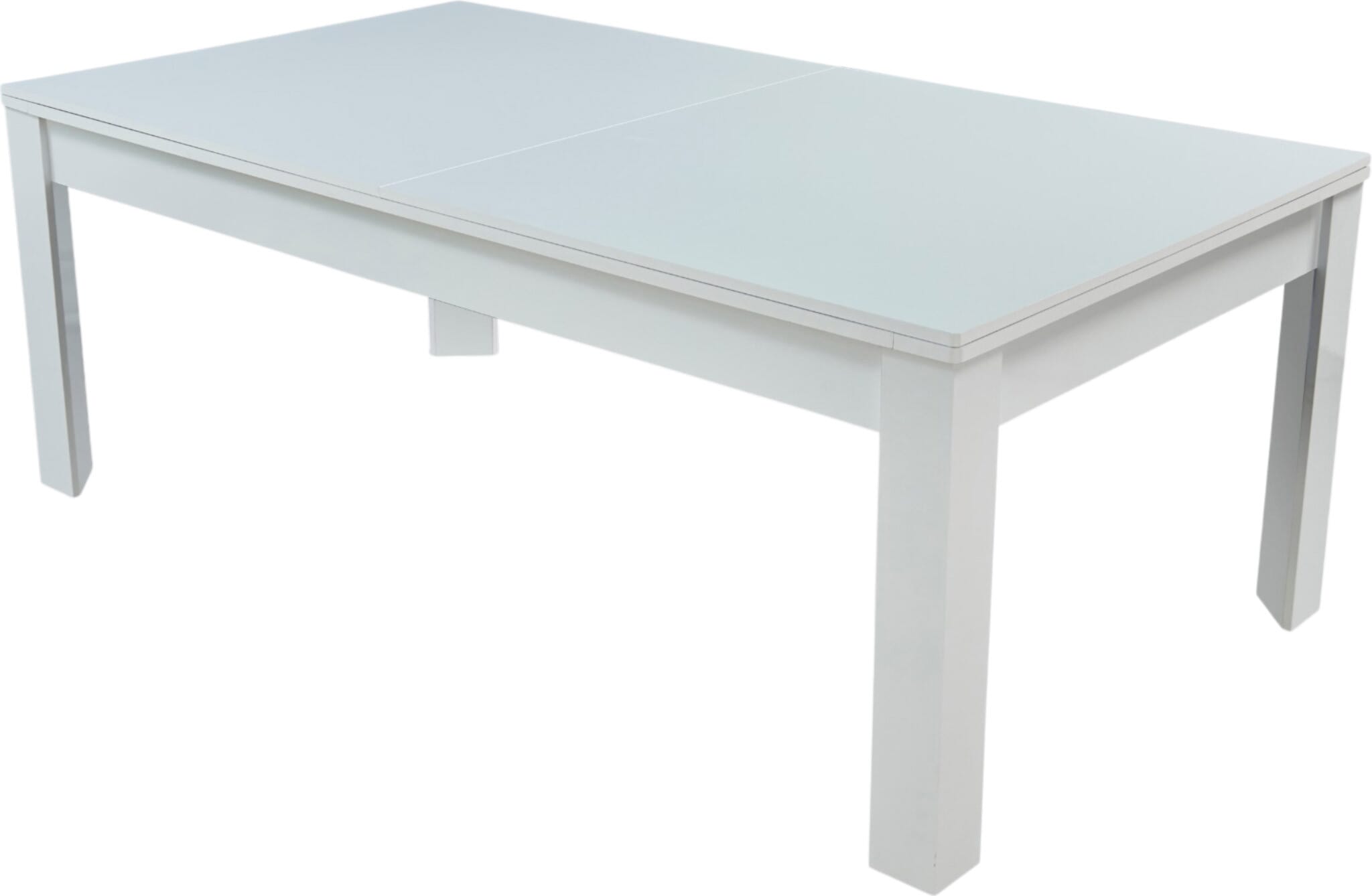 Table billard convertible Preggo blanc tapis gris