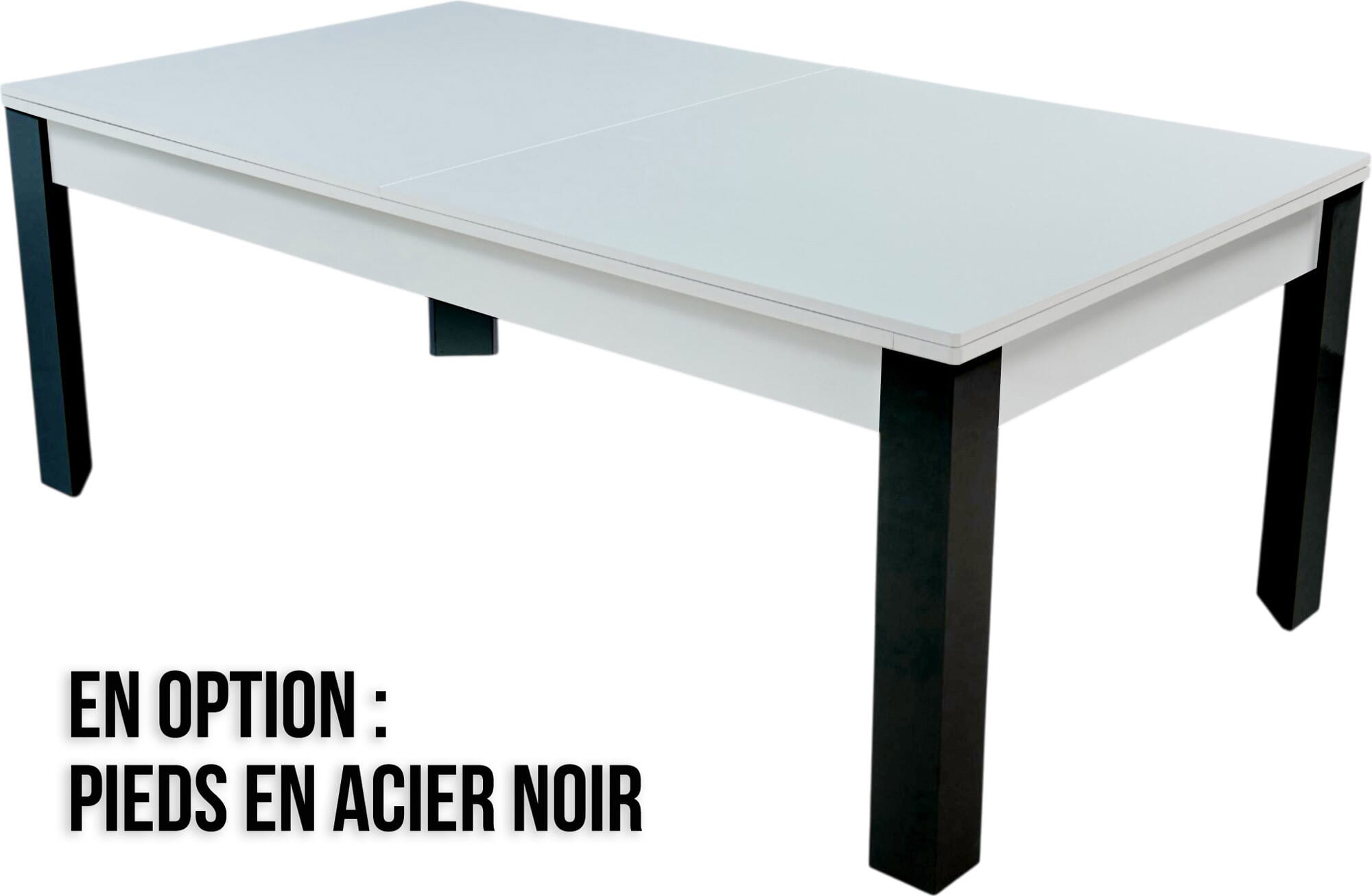 Option pieds acier noir