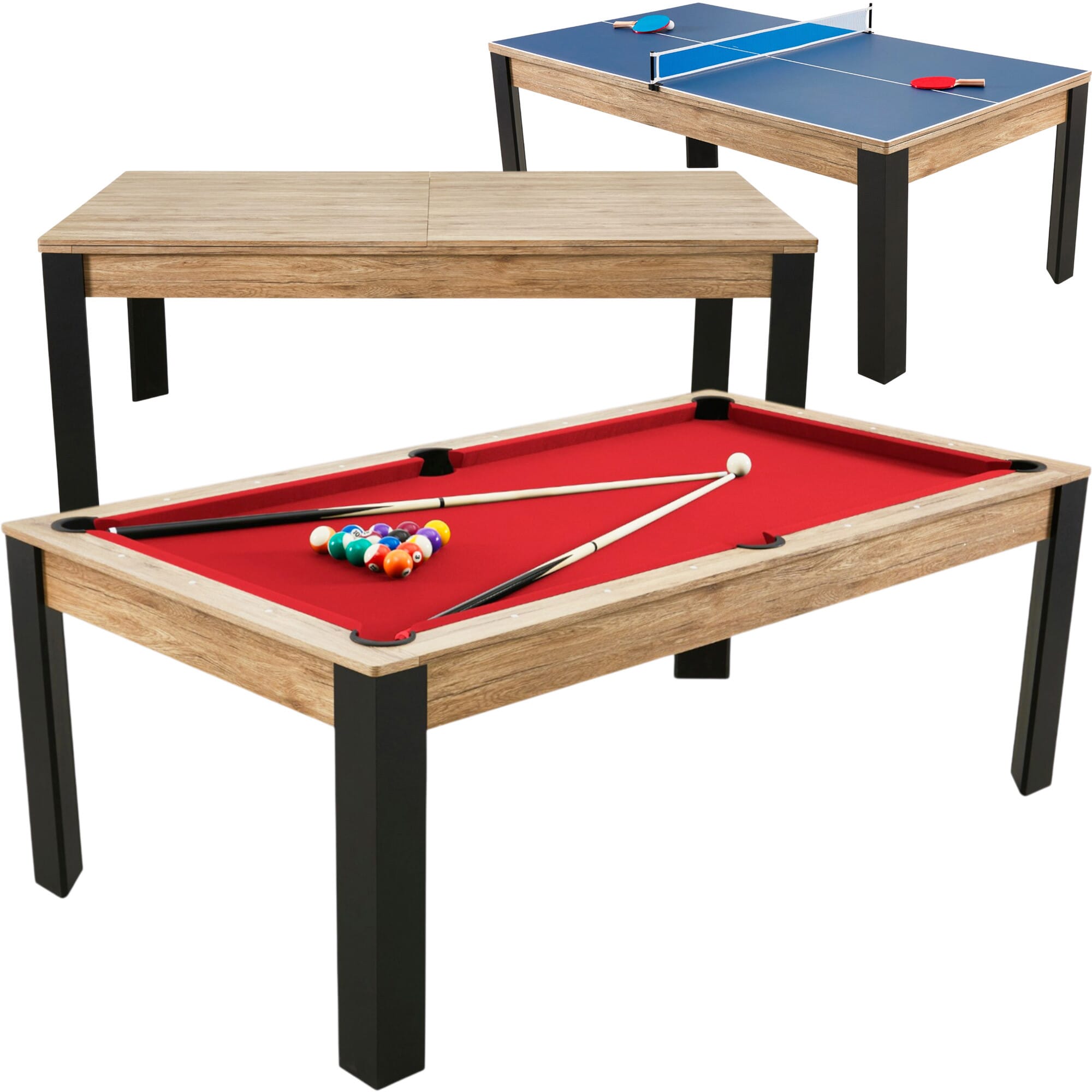 Billard preggo convertible Indus tapis rouge