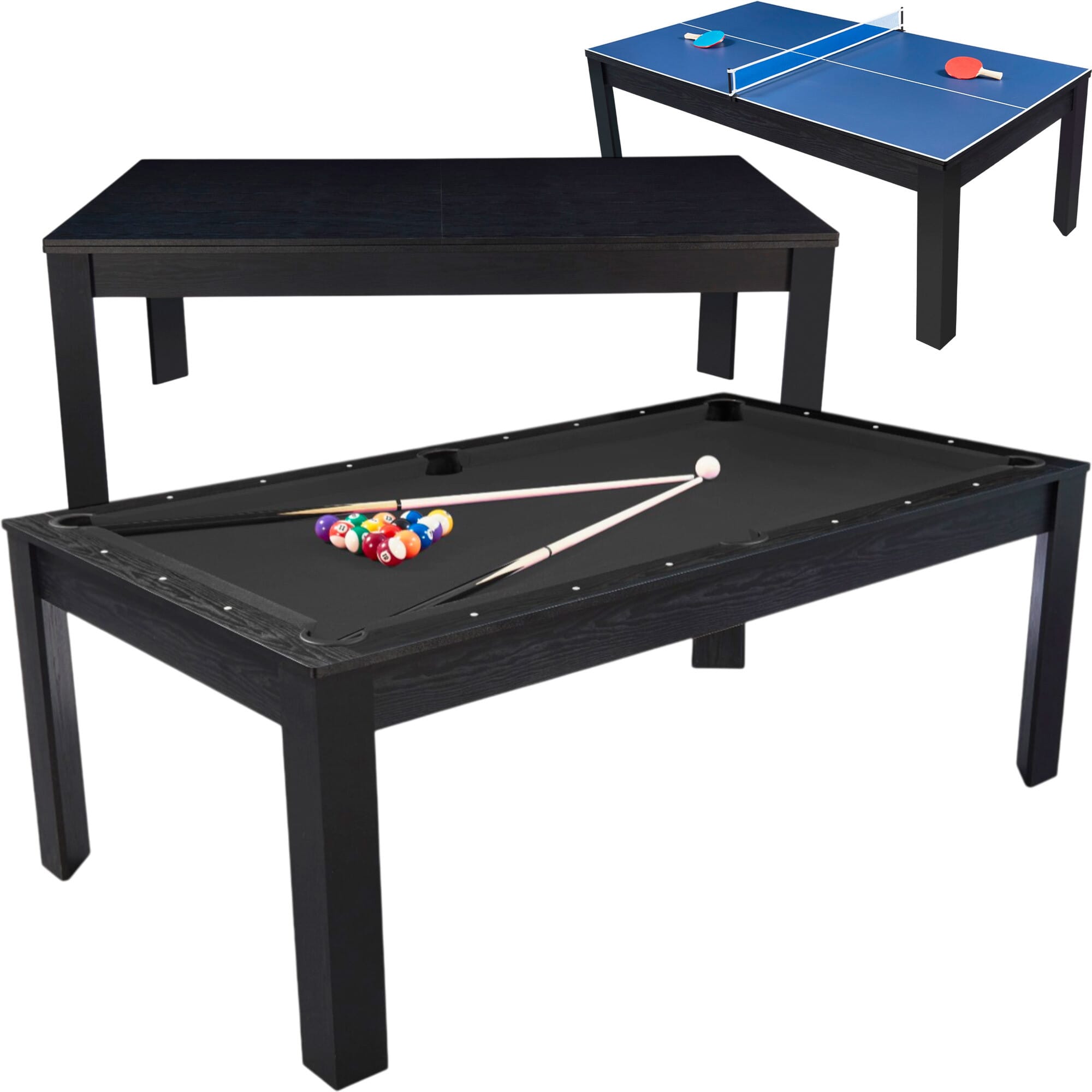 Billard Preggo convertible Noir tapis noir