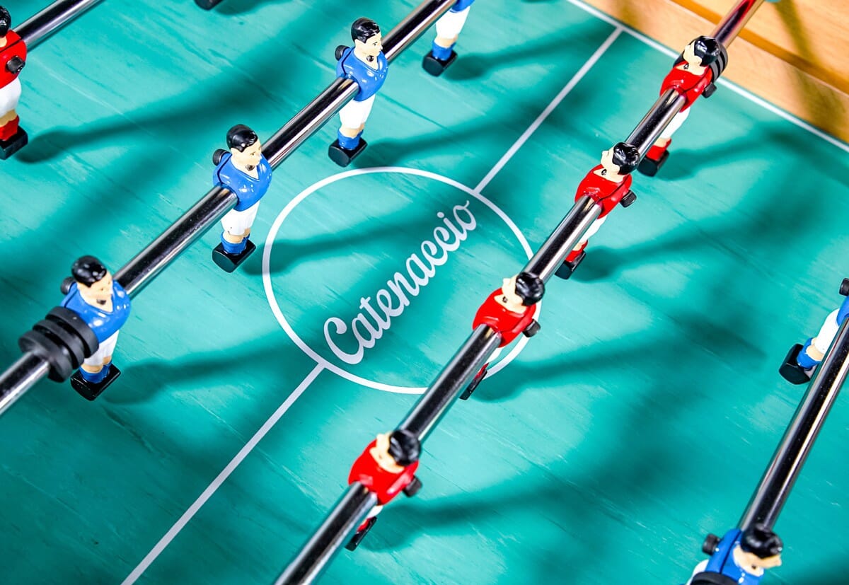 Baby foot avec monnayeur Catenaccio Flex bois clair